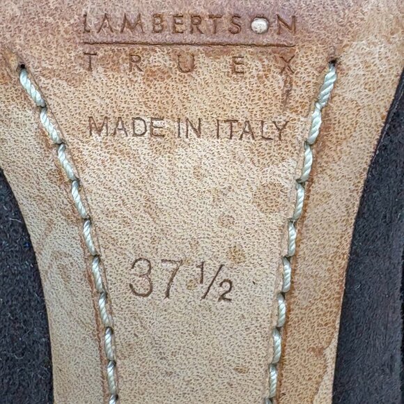 Lambertson Truex Brown Sheepskin Shearling Cuff Mid Calf Boots - Picture 4 of 11